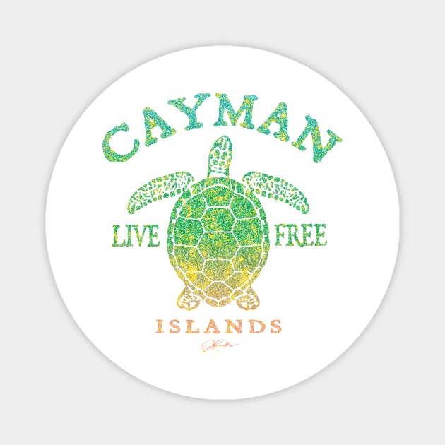 Cayman Islands Live Free Sea Turtle Magnet by jcombs